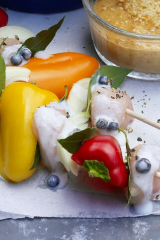 Buntes Kaninchen-Schaschlik Buntes Kaninchen-Schaschlik