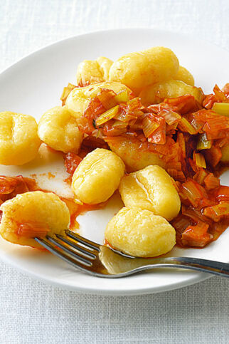 Gnocchi mit Lauch-Tomatensauce Gnocchi mit Lauch-Tomatensauce