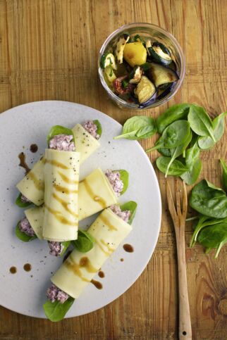 Gefüllte Nudelrollen Gefüllte Nudelrollen