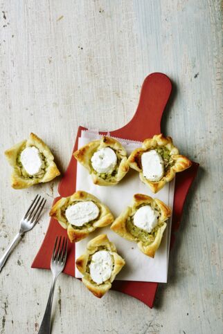 Mini-Quiches mit Ziegenkäse Mini-Quiches mit Ziegenkäse