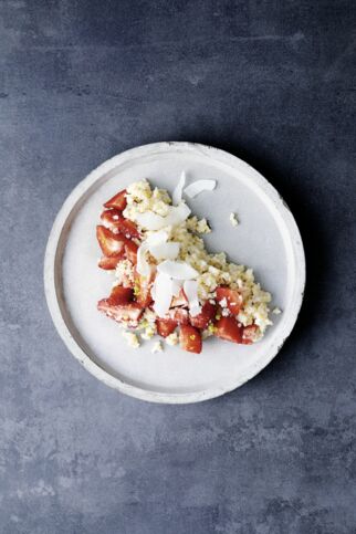 Kokos-Couscous mit Erdbeeren Kokos-Couscous mit Erdbeeren