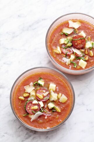 Wassermelonen-Tomaten-Suppe