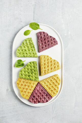 Spinatwaffeln