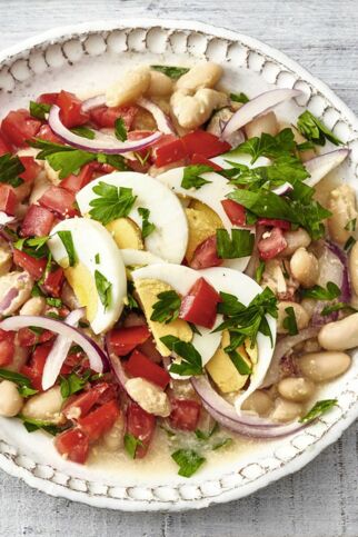 Bohnensalat mit Sesamsauce
