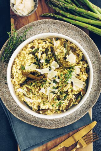 Cremiges Spargelrisotto Cremiges Spargelrisotto