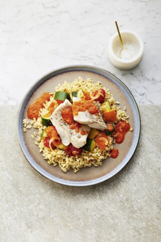 Gedämpfter Rotbarsch mit Ratatouille