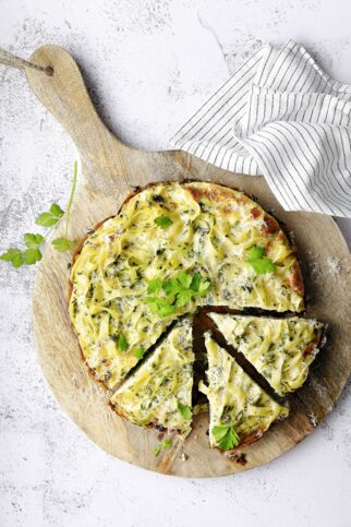 Nudelfrittata mit Parmesan