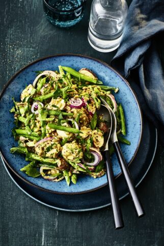 Bohnensalat mit Grünkern und Pilzen Bohnensalat mit Grünkern und Pilzen