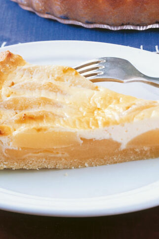 Birnenkuchen mit Sahneguss Birnenkuchen mit Sahneguss