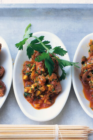 Lammwürfel mit Zitronensauce Lammwürfel mit Zitronensauce