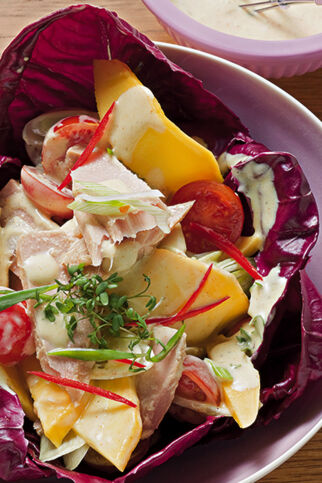 Mangosalat mit Thunfisch