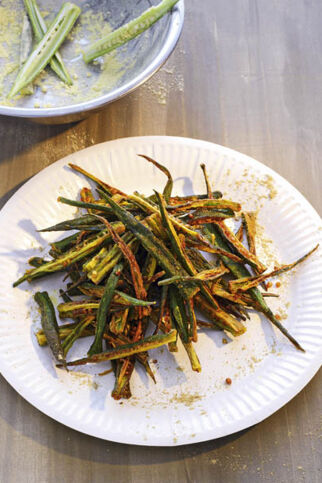 Crispy Masala-Okra-Sticks Crispy Masala-Okra-Sticks