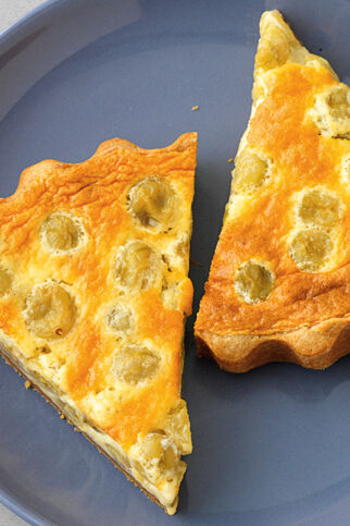 Quarkquiche mit Stachelbeeren Quarkquiche mit Stachelbeeren