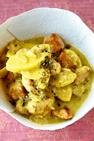 Putencurry mit Apfel Putencurry mit Apfel