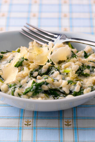 Spinat-Graupen-Risotto Spinat-Graupen-Risotto
