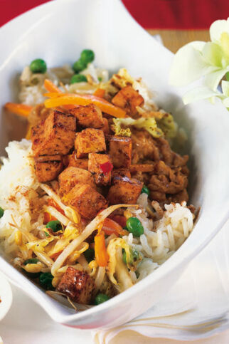Gebratener Reis mit Tofu Gebratener Reis mit Tofu