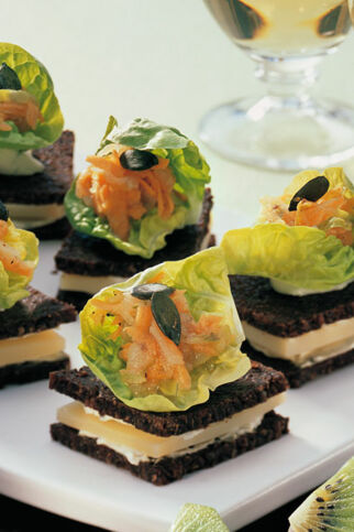 Käse-Möhren-Canapés Käse-Möhren-Canapés