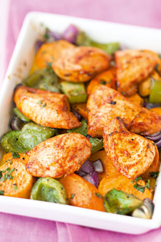 Schaschlikhuhn aus dem Ofen