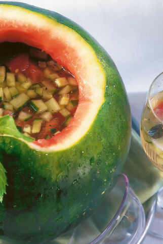 Melonen-Gurken-Bowle Melonen-Gurken-Bowle