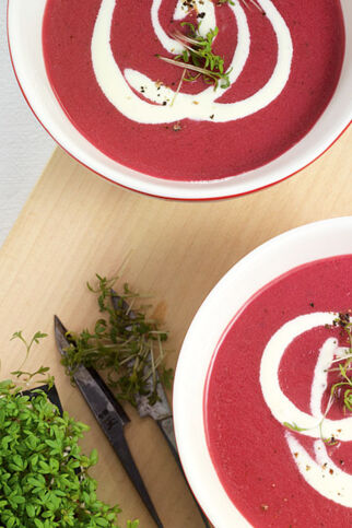 Rote-Bete-Creme mit Ingwer Rote-Bete-Creme mit Ingwer