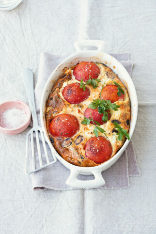 Tomaten-Feta-Clafoutis