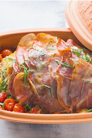 Hackbraten im Römertopf Hackbraten im Römertopf