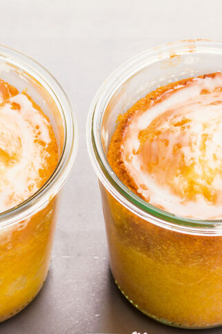 Orangenkuchen im Glas