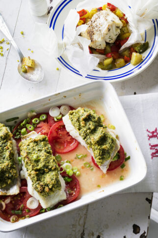 Seelachs mit Petersilienkruste Seelachs mit Petersilienkruste