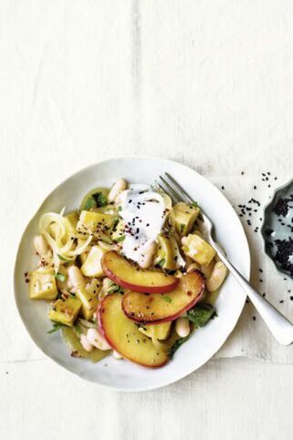 Pastinaken mit Bohnen und Äpfeln Pastinaken mit Bohnen und Äpfeln