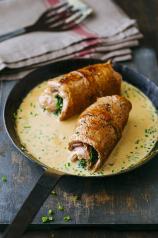 Kalbsroulade mit cremiger Sauce Kalbsroulade mit cremiger Sauce