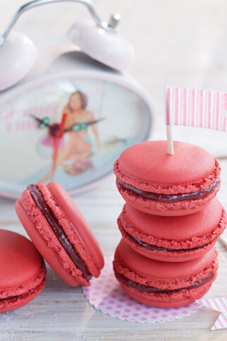 Rhabarber-Macarons