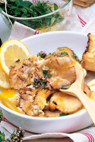 Austernpilze mit Zitronenöl Austernpilze mit Zitronenöl