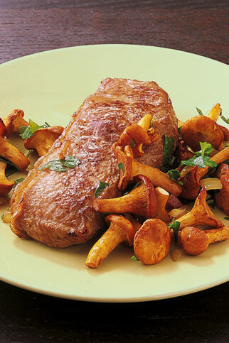 Kalbfleisch mit Pfifferlingen Kalbfleisch mit Pfifferlingen