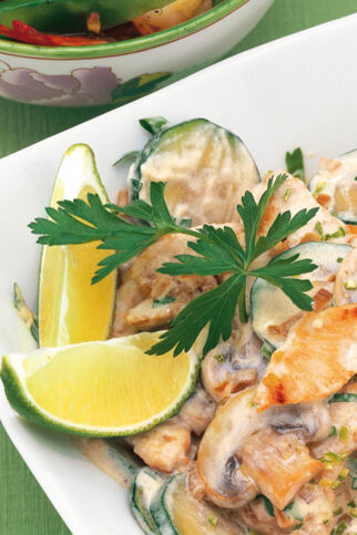 Puten-Zucchini-Geschnetzeltes Puten-Zucchini-Geschnetzeltes