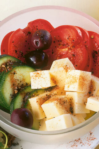 Käse-Gemüse-Snack Käse-Gemüse-Snack