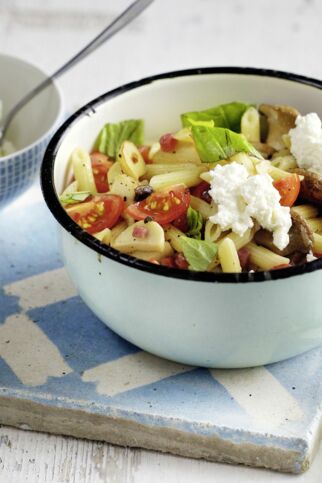 Kräuterseitling-Schinken-Nudeln Kräuterseitling-Schinken-Nudeln