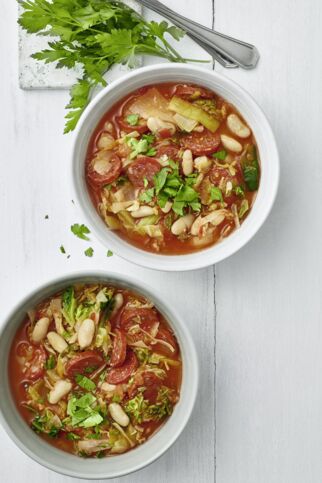 Tomaten-Eintopf mit Chorizo