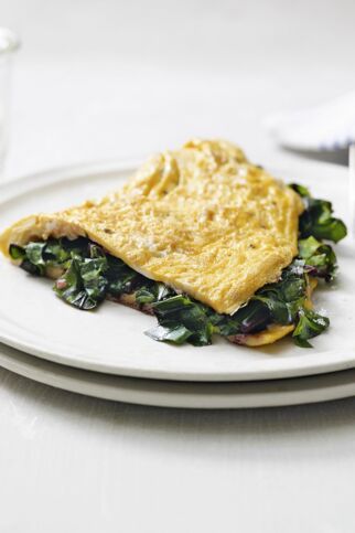 Omelett mit Rote-Bete-Blättern Omelett mit Rote-Bete-Blättern