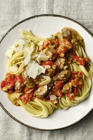 Spaghetti mit Rotwildfilet
