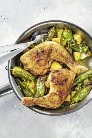 Hähnchen mit Pimientos Hähnchen mit Pimientos