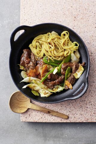 Chicorée-Rindfleisch-Wok Chicorée-Rindfleisch-Wok