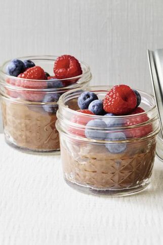 Seidentofu-Mousse-Heidelbeeren Seidentofu-Mousse-Heidelbeeren