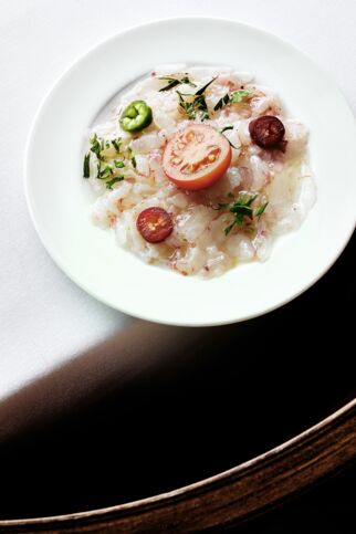 Carpaccio aus Rotgarnelen Carpaccio aus Rotgarnelen