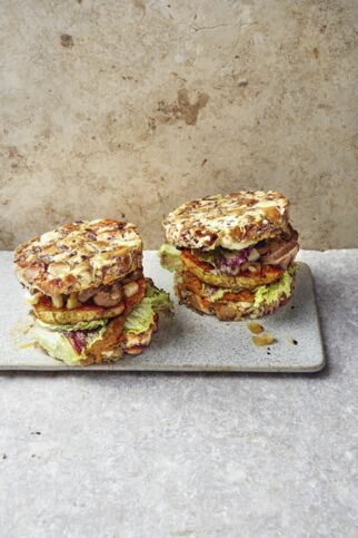 Brezenknödel-Burger Brezenknödel-Burger