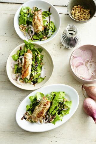 Schnitzelröllchen mit Spinat Schnitzelröllchen mit Spinat