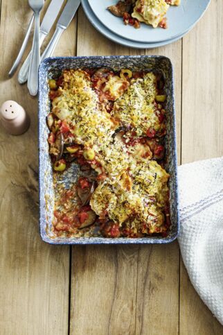 Nudelgratin mit Aubergine und Knusperkruste Nudelgratin mit Aubergine und Knusperkruste