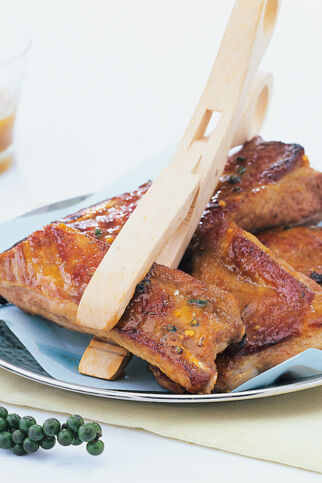 Spareribs mit Aprikosenglasur Spareribs mit Aprikosenglasur
