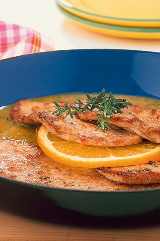 Orangen-Thymian-Scaloppine Orangen-Thymian-Scaloppine