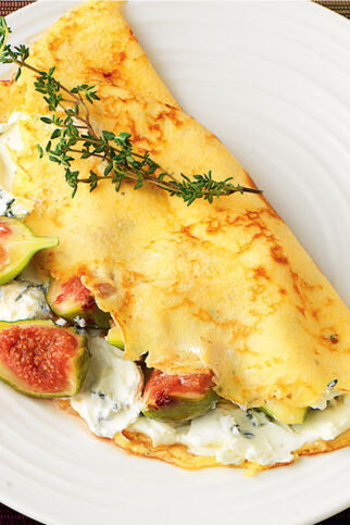 Crêpes mit Ziegenkäse