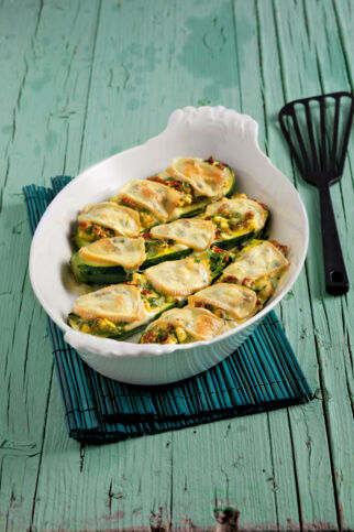 Gefüllte Zucchini mit Limburger Gefüllte Zucchini mit Limburger
